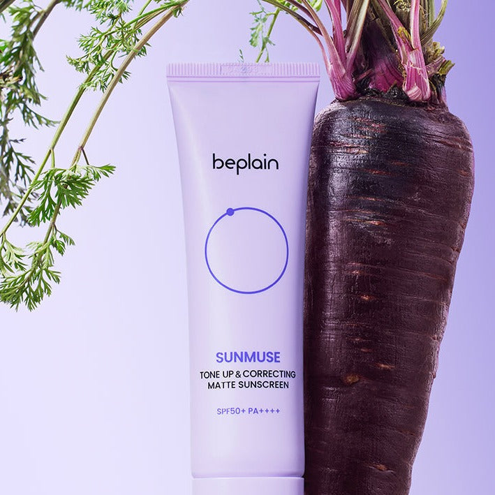 BEPLAIN Sunmuse Toneup & Correting Matte Sunscreen SPF50+ PA++++ 50ml Available on Seoulbazaar, your online store for trendy korean products.
