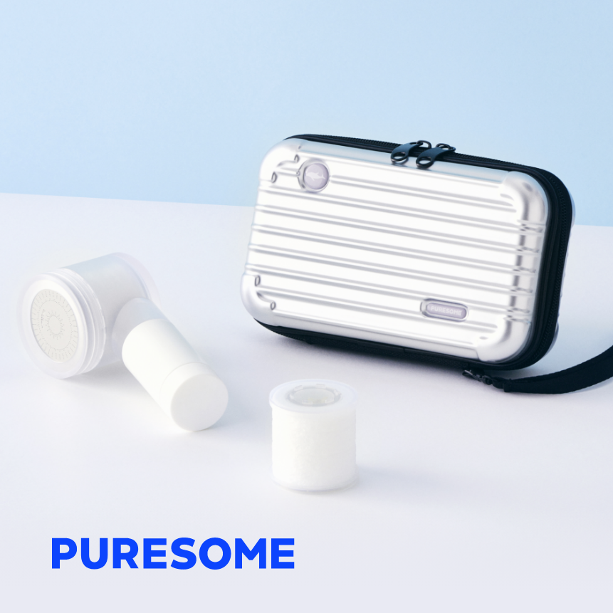 BODYLUV Puresome Travel Shower Head Luggage Set Available on Seoulbazaar, your online store for trendy korean products.