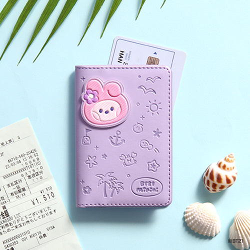 BT21 Leather Patch Card Case (Vacance) Available on Seoulbazaar, your online store for trendy korean products.