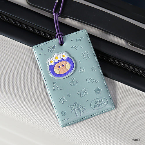 BT21 Leather Patch Travel Tag (Vacance) Available on Seoulbazaar, your online store for trendy korean products.