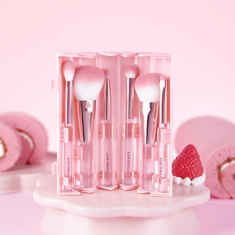 CORINGCO Pink Roll Brush 6p Set Available on Seoulbazaar, your online store for trendy korean products.