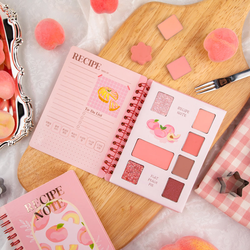 CORINGCO Recipe Note Eyeshadow Palette #01 Flat Peach Pie Available on Seoulbazaar, your online store for trendy korean products.
