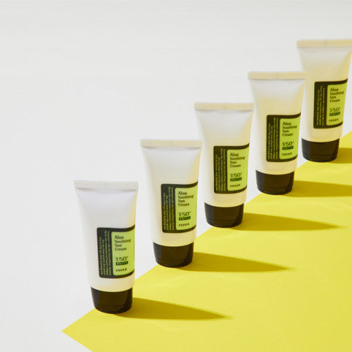 COSRX Aloe Soothing Sun Cream SPF50 PA+++ 50ml Available on Seoulbazaar, your online store for trendy korean products.