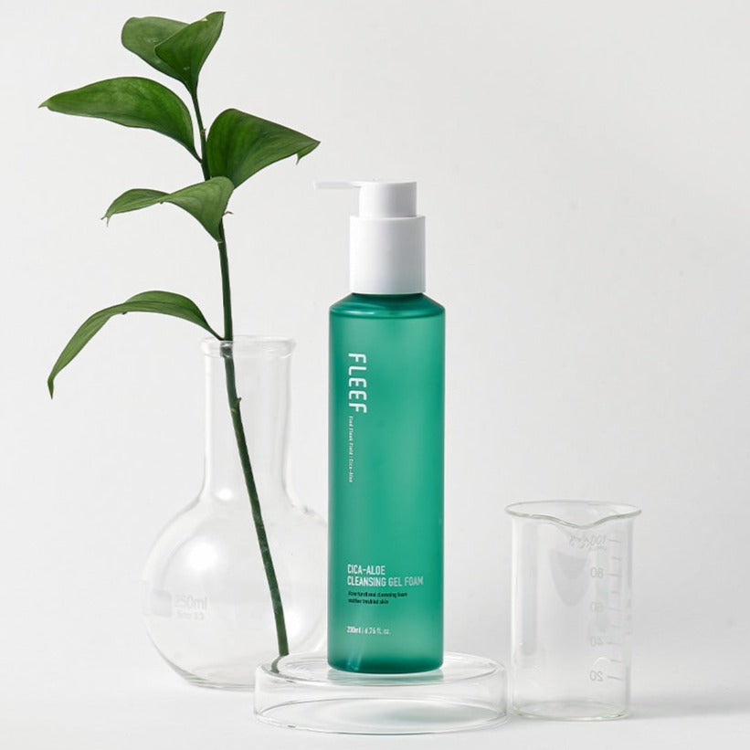 FLEEF Cica Aloe Cleansing Gel Foam 200ml Available on Seoulbazaar, your online store for trendy korean products.