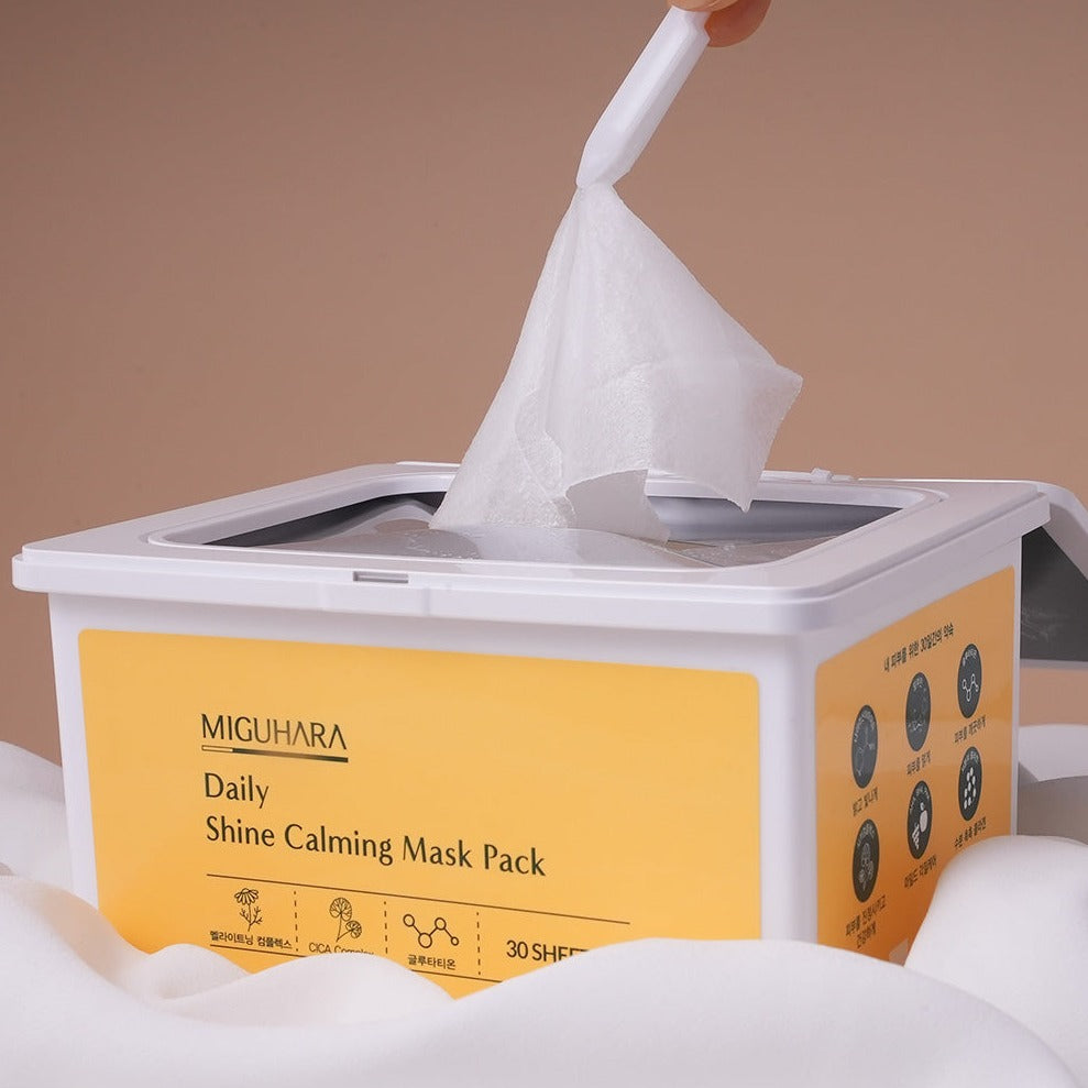 MIGUHARA Daily Shine Calming Mask 30p Available on Seoulbazaar, your online store for trendy korean products.