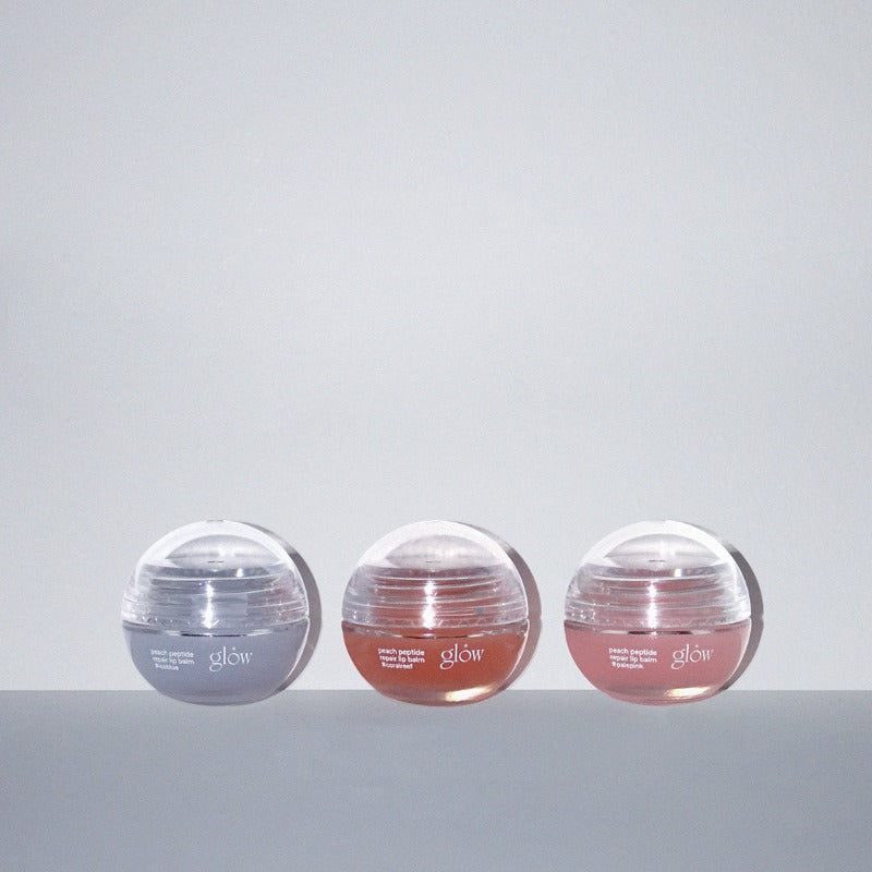 GLOW Peach Peptide Repair Lip Balm 8g Available on Seoulbazaar, your online store for trendy korean products.