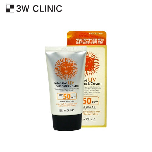 3W CLINIC Intensive UV Sunblock Cream 40ml Available on Seoulbazaar, your online store for trendy korean products.