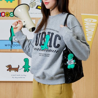 LINEFRIENDS Joguman UBHC Gray Sweatshirt Available on Seoulbazaar, your online store for trendy korean products.