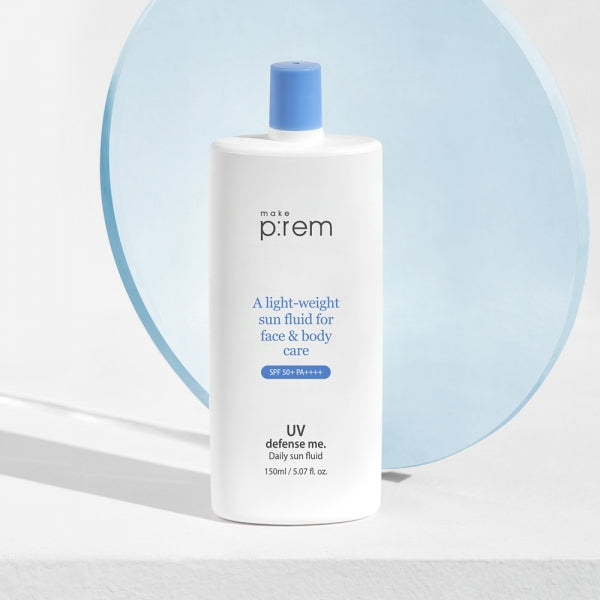 MAKE P:REM UV Defense Me Daily Sun Fluid 150ml Available on Seoulbazaar, your online store for trendy korean products.