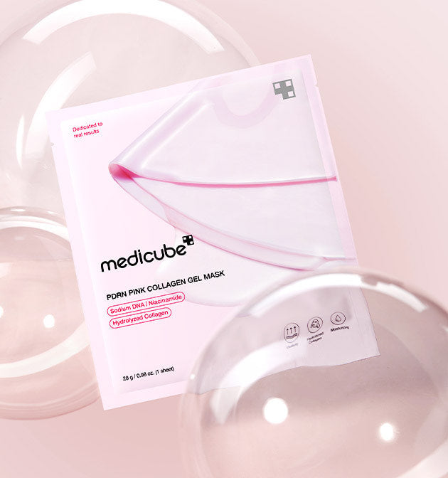 MEDICUBE PDRN Pink Collagen Gel Mask (4 masques) Available on Seoulbazaar, your online store for trendy korean products.