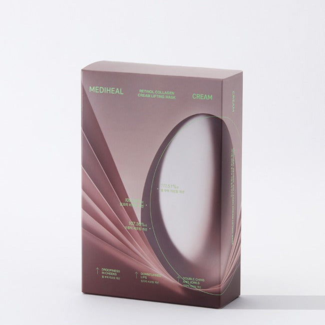 MEDIHEAL Retinol Collagen Cream Contour Mask 10 Sheets disponible sur Ma petite Coree, ton Eshop 100% K-beauty en direct de Seoul