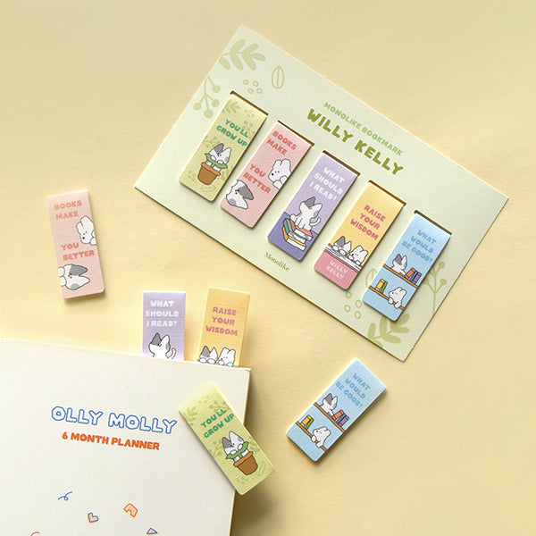MONOLIKE Magnetic Bookmark Set #WillyKelly Available on Seoulbazaar, your online store for trendy korean products.