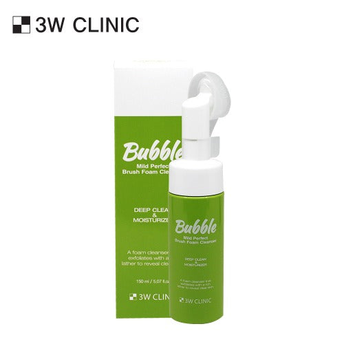 3W CLINIC Mild Perfect Bubble Brush Foam Cleanser 150ml Available on Seoulbazaar, your online store for trendy korean products.