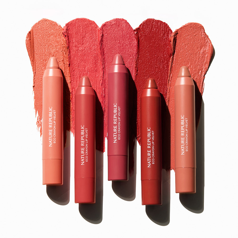 NATURE REPUBLIC By Flower Eco Crayon Lip Velvet disponible sur Ma petite Coree, ton Eshop 100% K-beauty en direct de Seoul