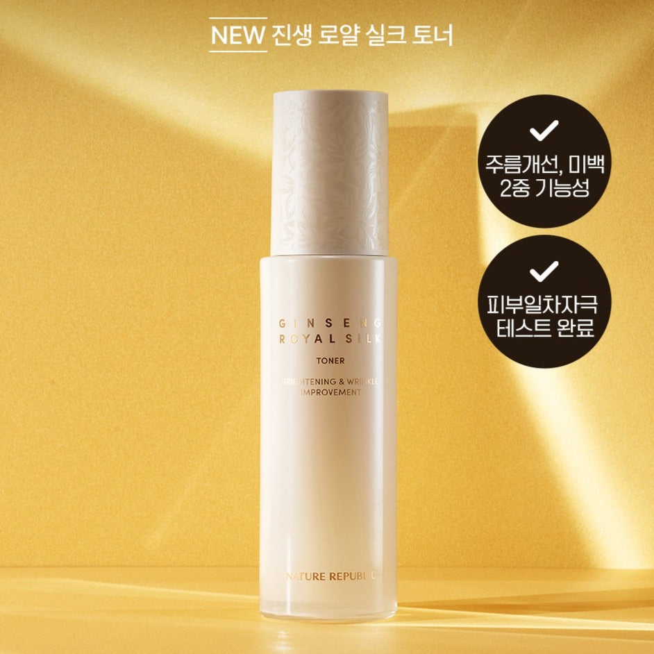 NATURE REPUBLIC Ginseng Royal Silk Toner 130ml Available on Seoulbazaar, your online store for trendy korean products.