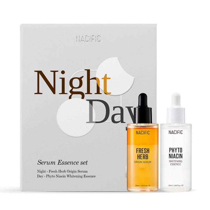 NACIFIC Night And Day Set (Serum+Essence) Available on Seoulbazaar, your online store for trendy korean products.
