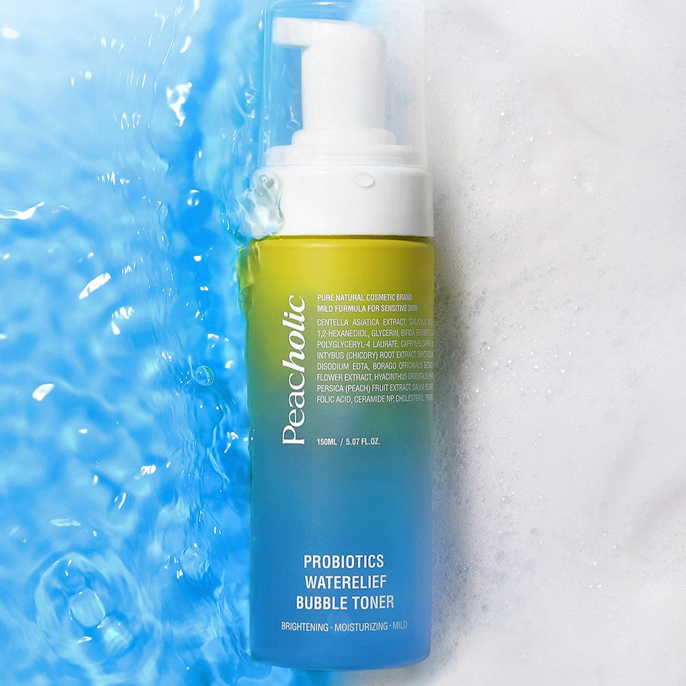 PEACHOLIC Probiotics Waterelief Bubble Toner 150ml Available on Seoulbazaar, your online store for trendy korean products.