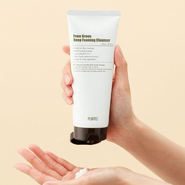 PURITO From Green Deep Foaming Cleanser 150ml Available on Seoulbazaar, your online store for trendy korean products.