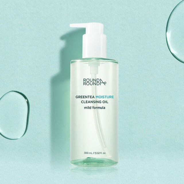 ROUND A'ROUND Greentea Moisture Cleansing Oil 300ml Available on Seoulbazaar, your online store for trendy korean products.