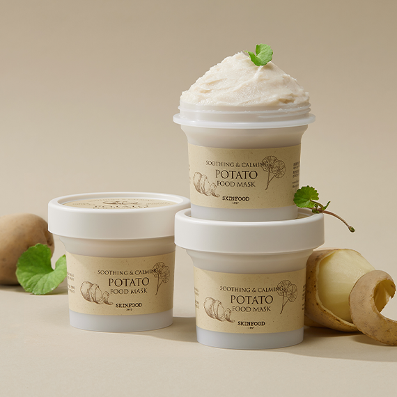 SKINFOOD Soothing & Calming Potato Food Mask 120g Available on Seoulbazaar, your online store for trendy korean products.