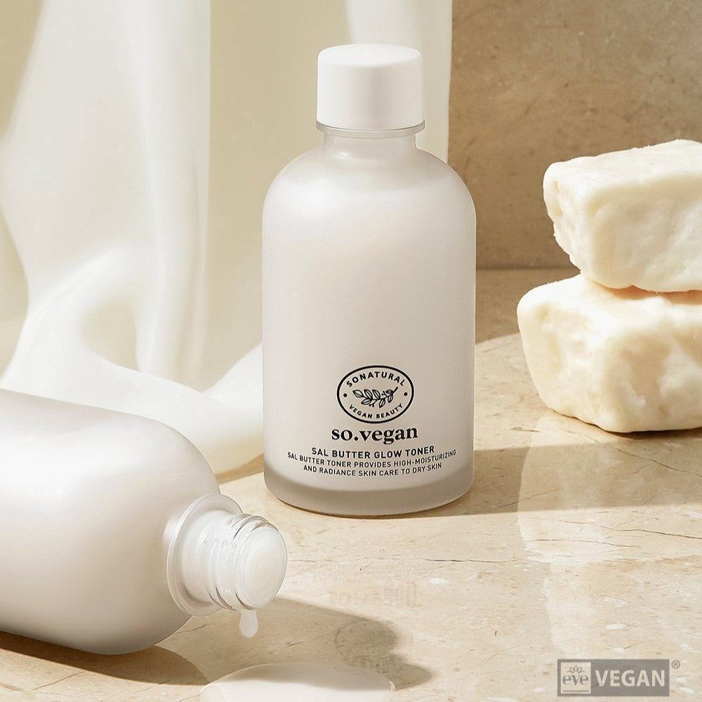 SO NATURAL So Vegan Sal Butter Glow Toner 150ml Available on Seoulbazaar, your online store for trendy korean products.