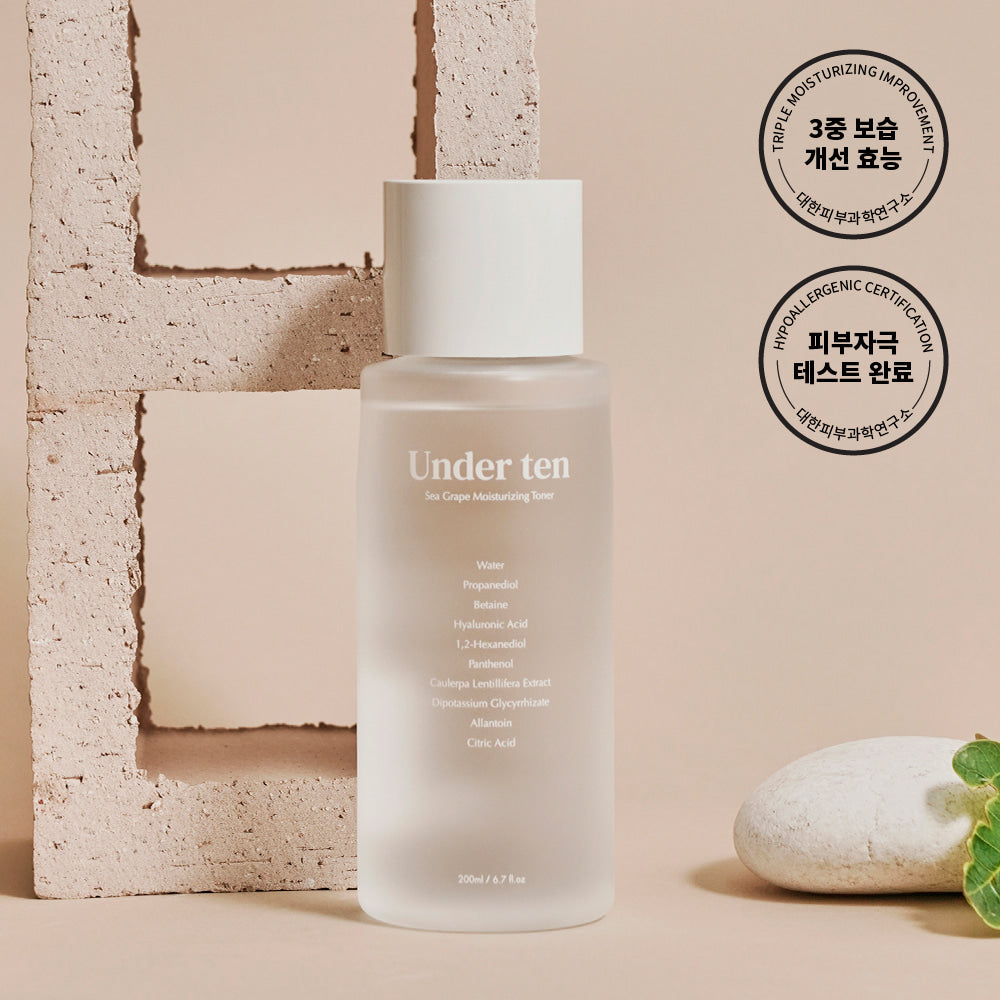UNDER TEN Sea Grape Moisturizing Toner 200ml Available on Seoulbazaar, your online store for trendy korean products.