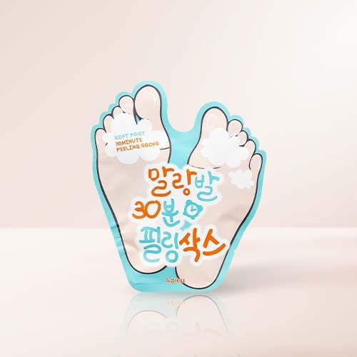 A'PIEU Soft Foot 30 Minutes Peeling Socks Available on Seoulbazaar, your online store for trendy korean products.