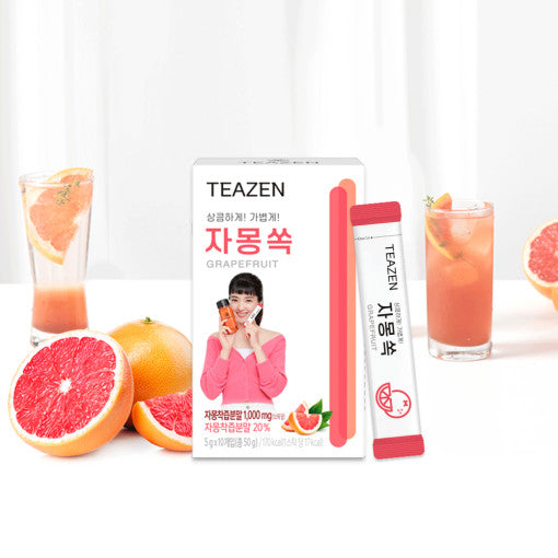 TEAZEN Grape Fruit Tea 10 Sticks Available on Seoulbazaar, your online store for trendy korean products.