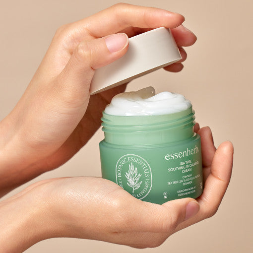 ESSENHERB Tea Tree Soothing In Calming Cream 80ml Available on Seoulbazaar, your online store for trendy korean products.