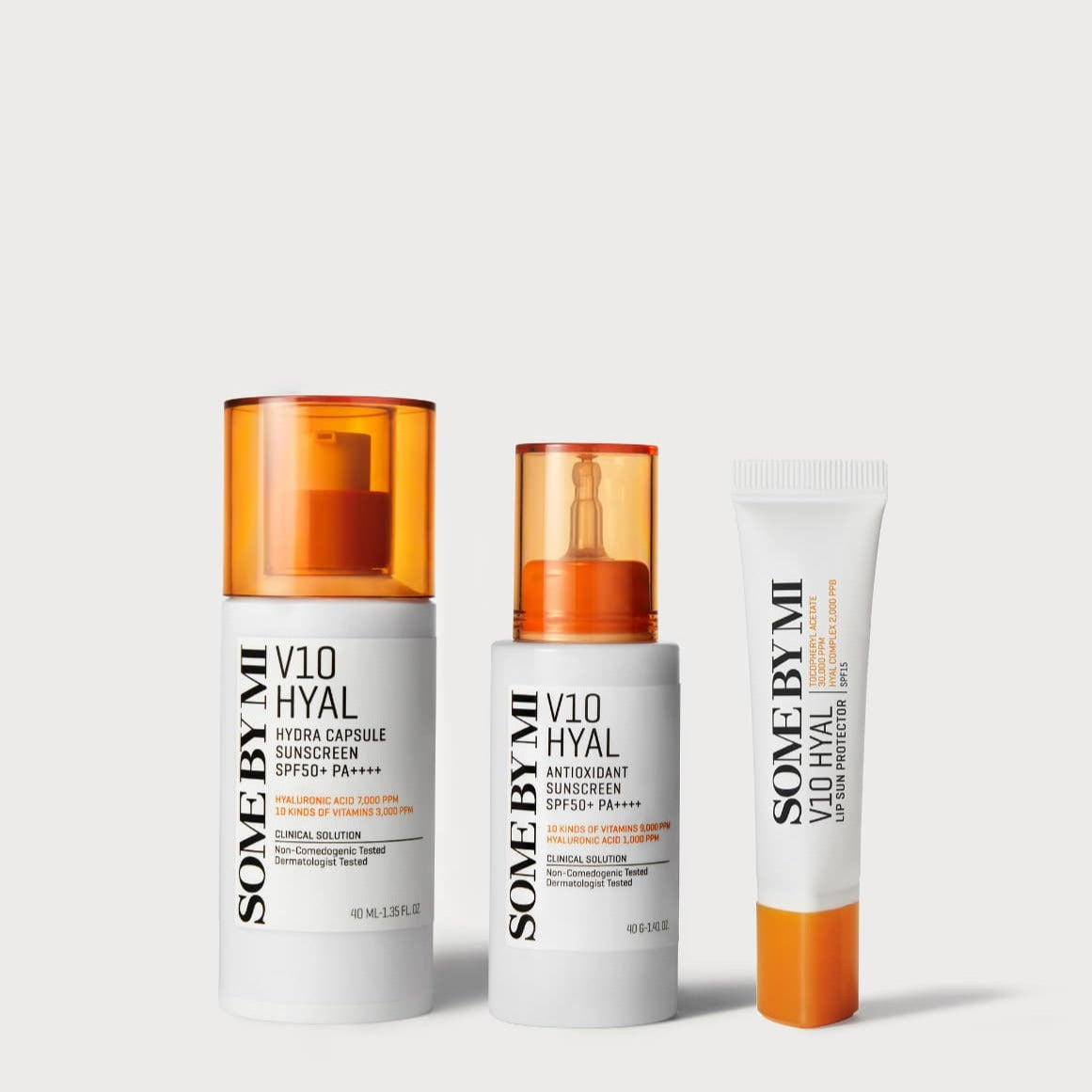 SOME BY MI V10 All Care Set (Hydra Capsule+ Antioxidant Sunscreen+Lip Protector) Available on Seoulbazaar, your online store for trendy korean products.