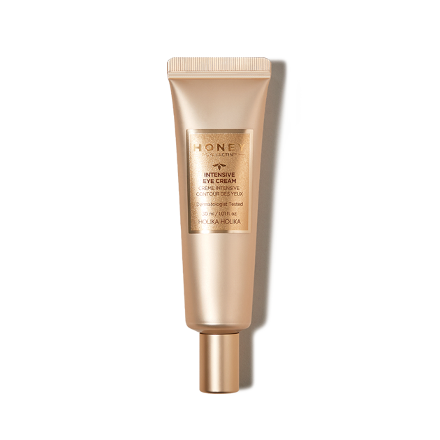 HOLIKA HOLIKA Honey Royalactin Intensive Eye Cream 30ml tube, nutrient-rich eye care for sensitive skin, royalactin and honey blend.