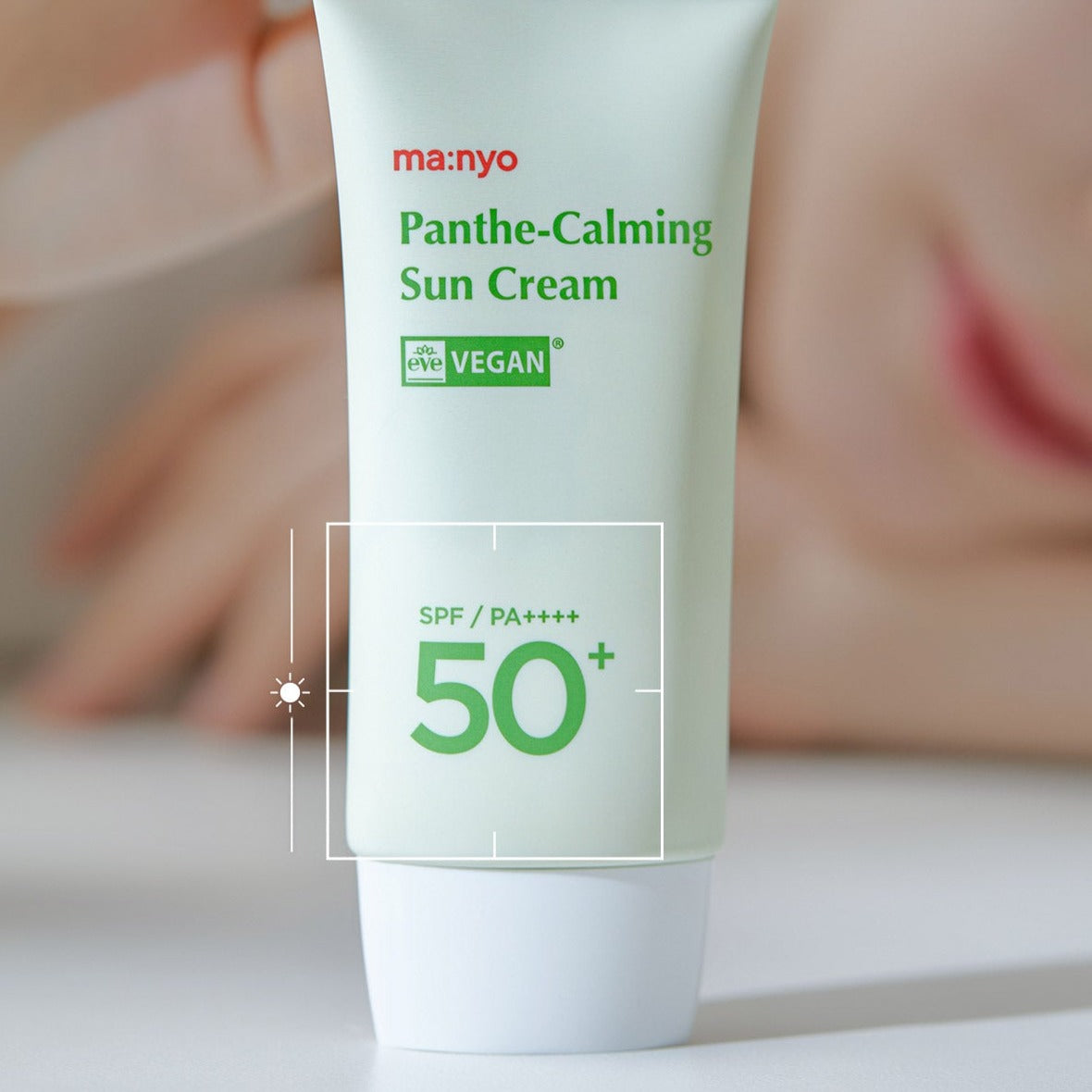 MA:NYO Vegan Panthe-Calming Sun Cream SPF 50+ 50ml Available on Seoulbazaar, your online store for trendy korean products.