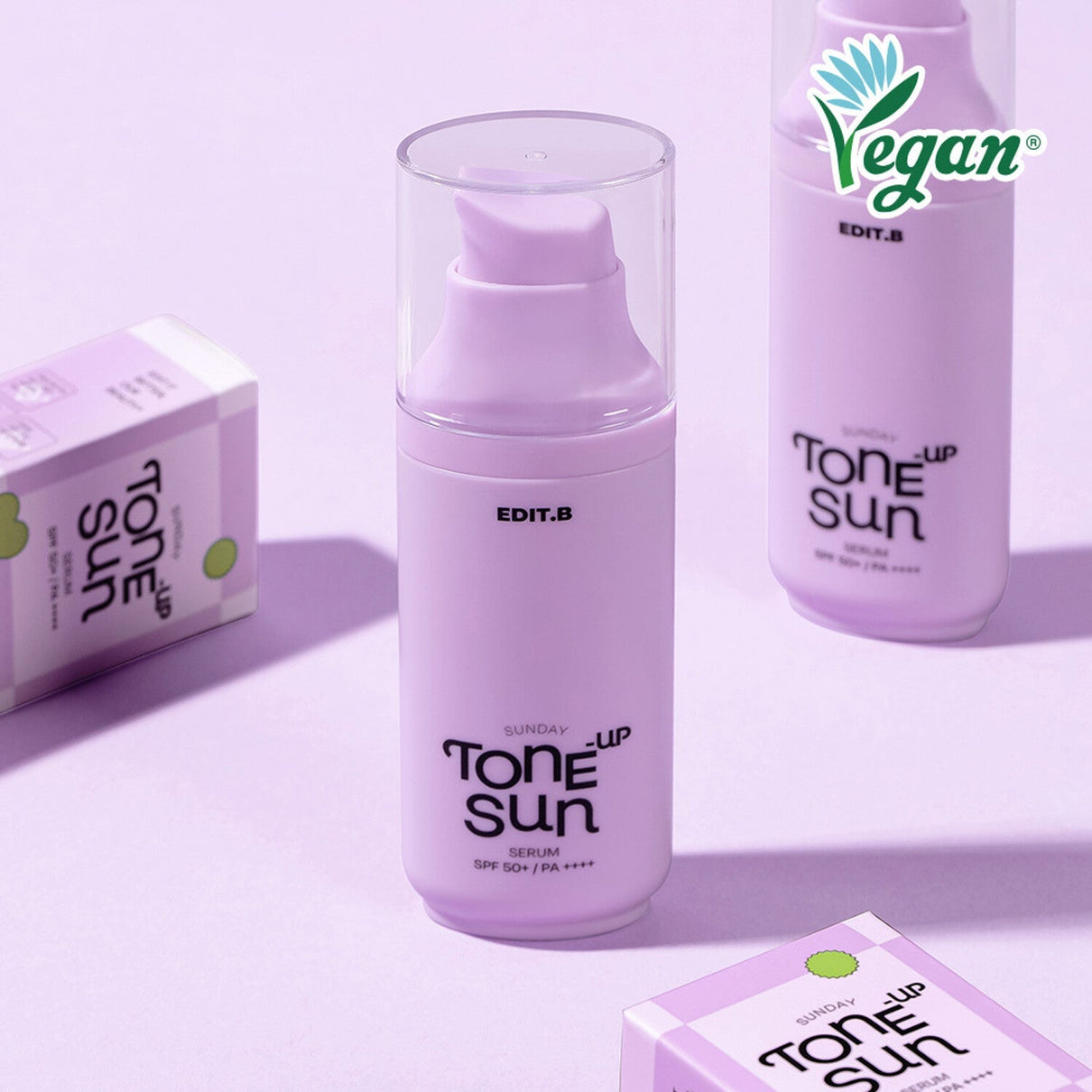 EDIT.B Sunday Tone-Up Sun Serum 55ml SPF50+ PA ++++ Available on Seoulbazaar, your online store for trendy korean products.