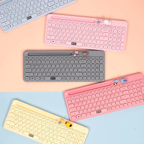 LINEFRIENDS BT21 Clavier My Little Buddy Multi-Pairing Bluetooth Wireless Keyboard Available on Seoulbazaar, your online store for trendy korean products.