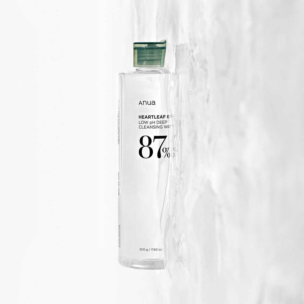 ANUA Heartleaf 87 Low ph Deep Cleansing Water 500ml Available on Seoulbazaar, your online store for trendy korean products.