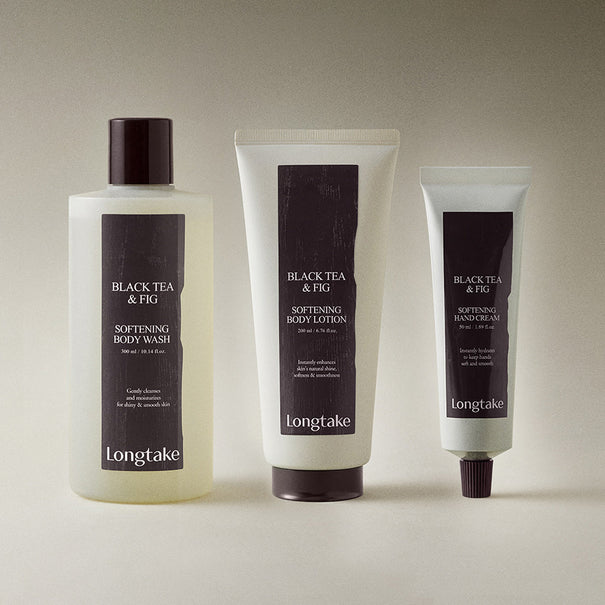 LONGTAKE Body 3 piece set (Body Lotion, Body Wash, Handcream) Available on Seoulbazaar, your online store for trendy korean products.