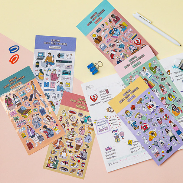 ARDIUM Daily Deco Stickers Available on Seoulbazaar, your online store for trendy korean products.