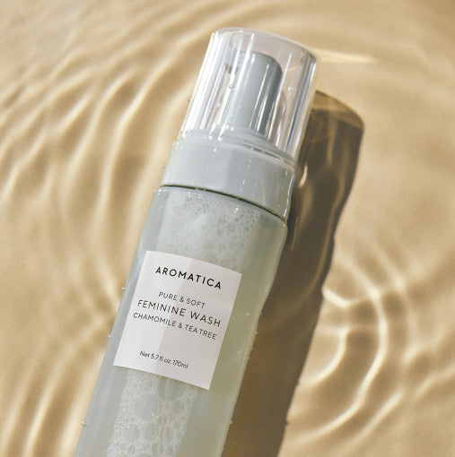 AROMATICA Pure & Soft Chamomile & Tea Tree Feminine Wash 170ml Available on Seoulbazaar, your online store for trendy korean products.