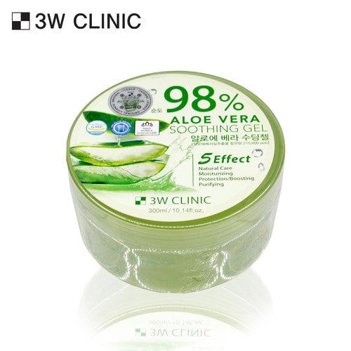 3W CLINIC Aloe Vera Soothing Gel 300g Available on Seoulbazaar, your online store for trendy korean products.