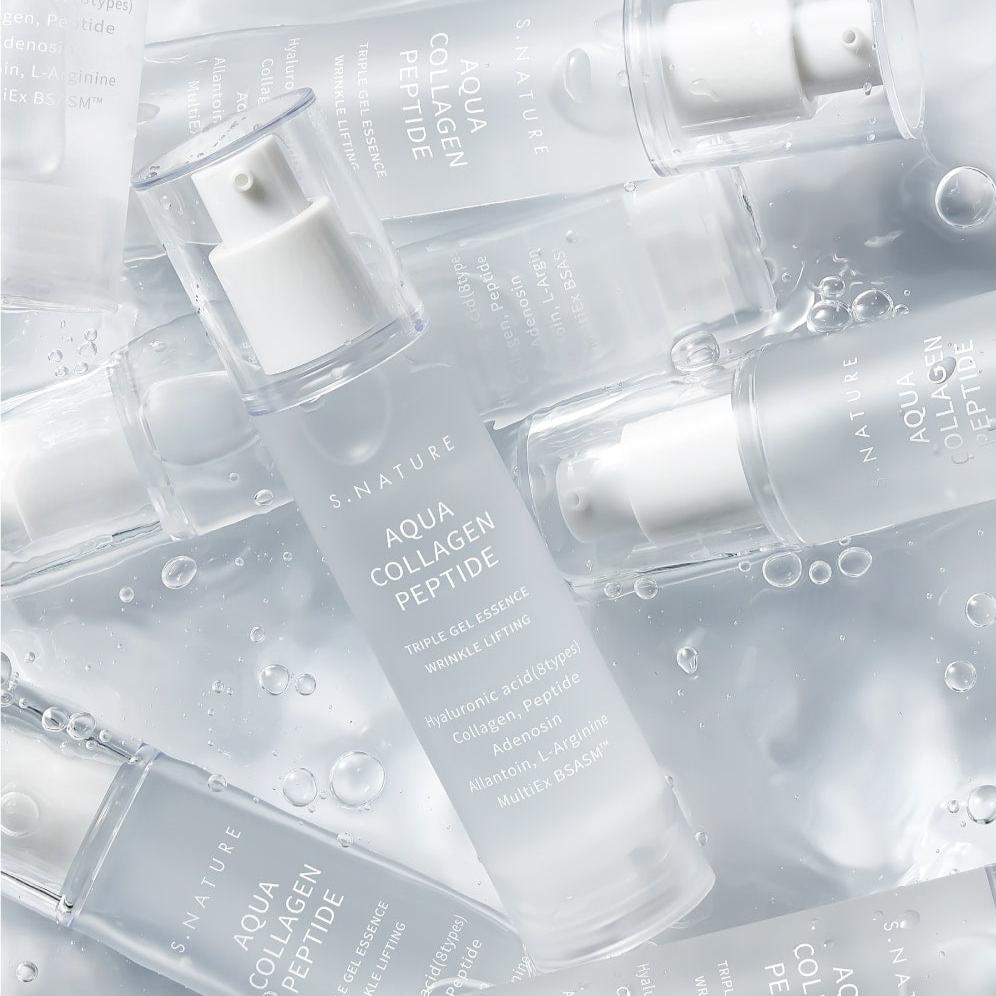 S.NATURE Aqua Collagen Peptide Triple Gel Essence 50ml Available on Seoulbazaar, your online store for trendy korean products.