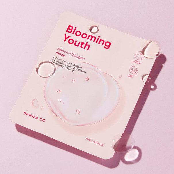 BANILA CO Blooming Youth Peach-Collagen Mask Available on Seoulbazaar, your online store for trendy korean products.