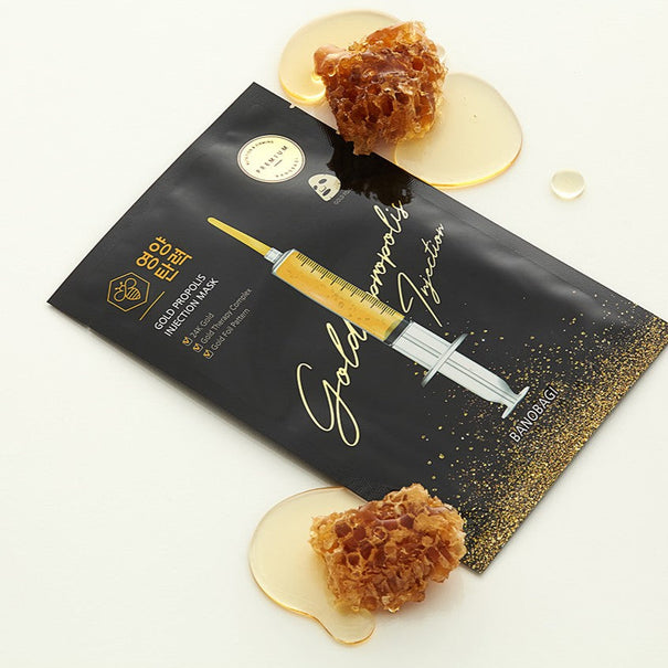 BANOBAGI Gold Propolis Injection Mask Available on Seoulbazaar, your online store for trendy korean products.