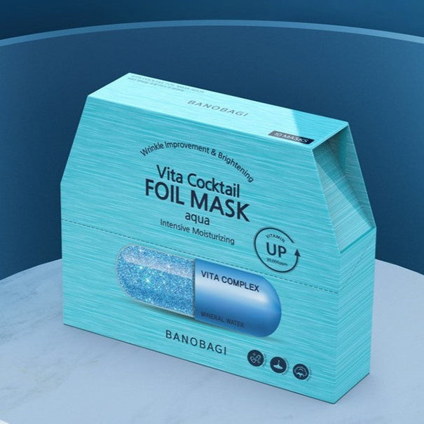 BANOBAGI Vita Cocktail Foil Mask #Aqua Available on Seoulbazaar, your online store for trendy korean products.