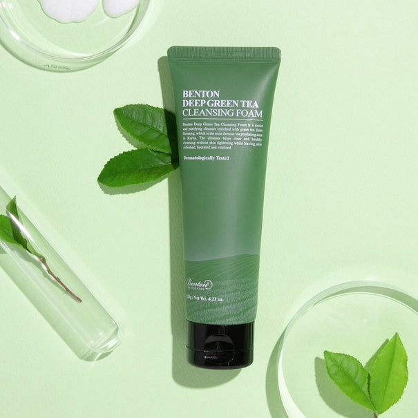 BENTON Deep Green Tea Cleansing Foam 120g Available on Seoulbazaar, your online store for trendy korean products.