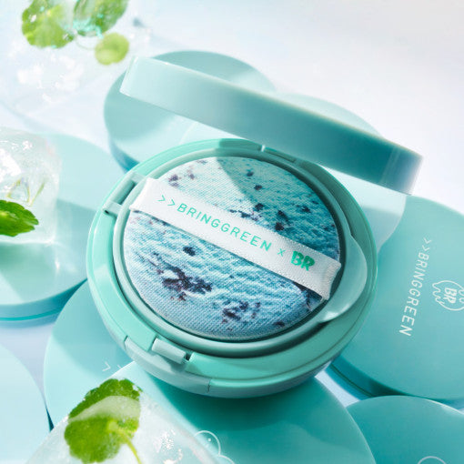 BRINGGREEN Teatree Cica Tone-up Sun Cushion 15g #BaskinRobbinsCollection Available on Seoulbazaar, your online store for trendy korean products.