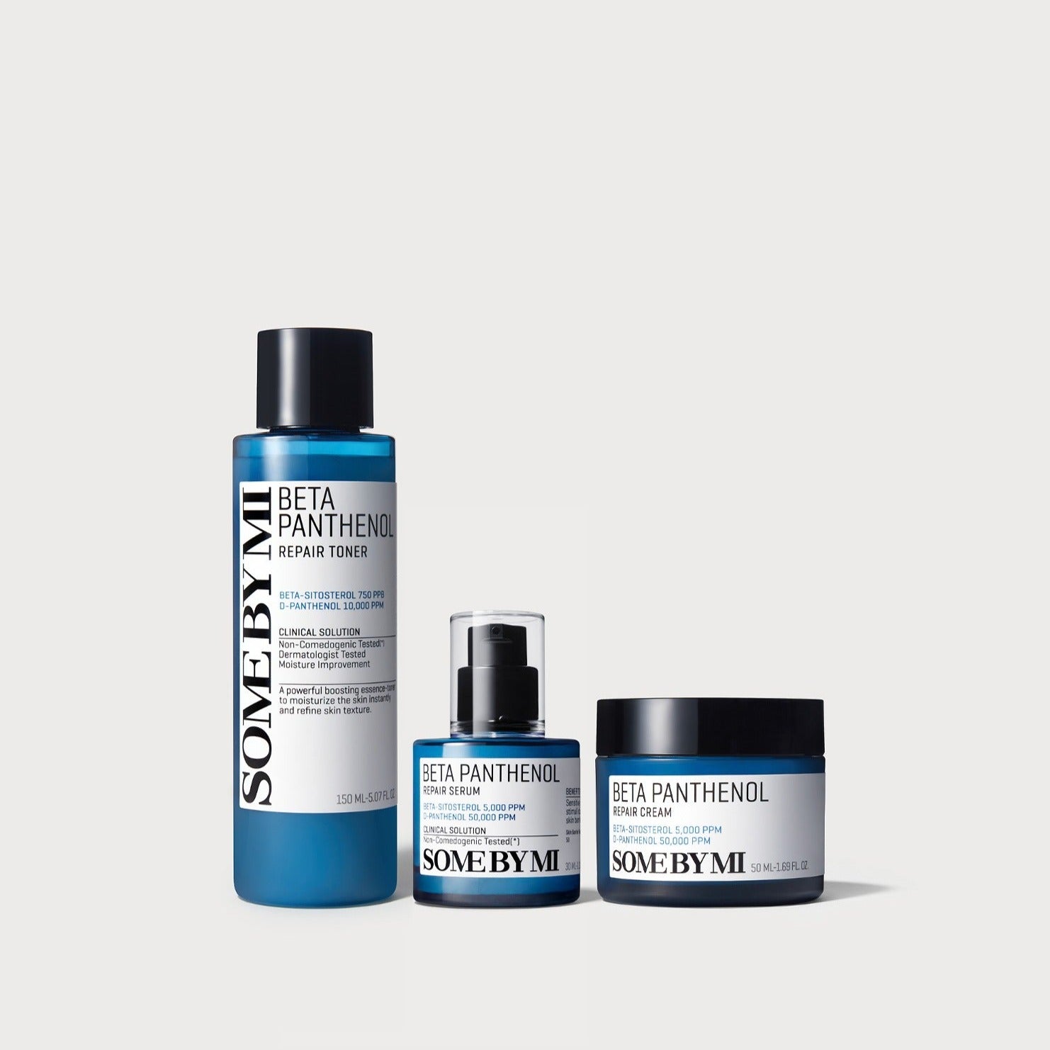 SOME BY MI Beta Panthenol Basic Set (Toner+Serum+Cream) Available on Seoulbazaar, your online store for trendy korean products.