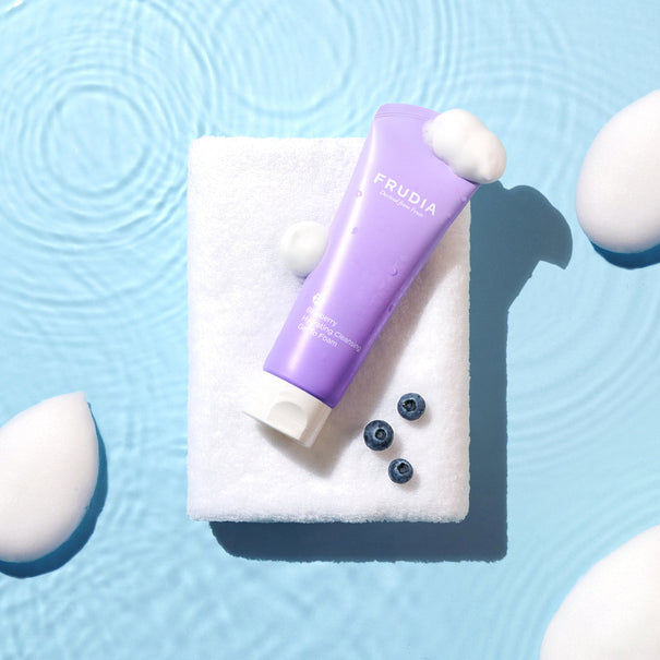 FRUDIA Blueberry Hydrating Cleansing Gel To Foam 145g Available on Seoulbazaar, your online store for trendy korean products.