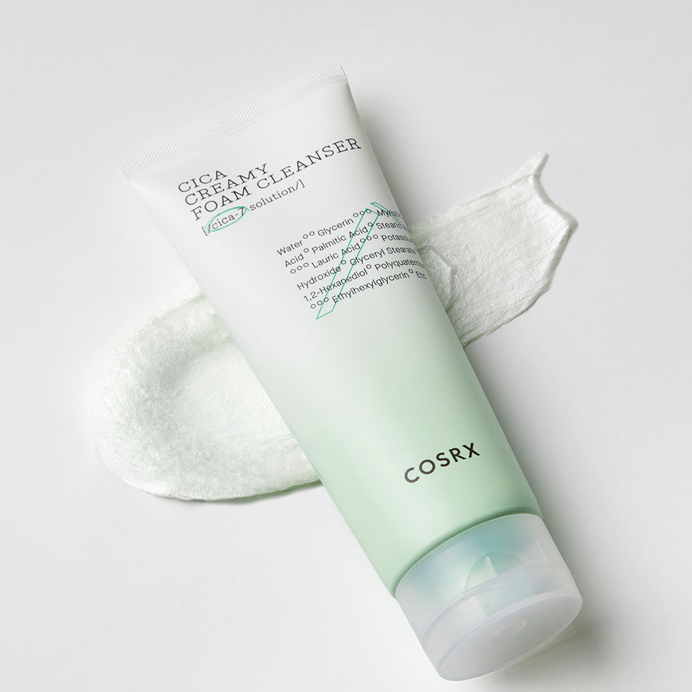 COSRX Pure Fit Cica Creamy Foam Cleanser 150ml Available on Seoulbazaar, your online store for trendy korean products.