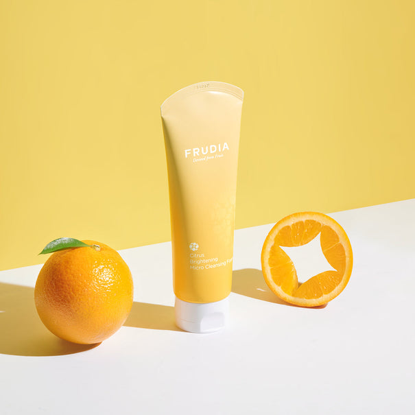 FRUDIA Citrus Brightening Micro Cleansing Foam 145g Available on Seoulbazaar, your online store for trendy korean products.