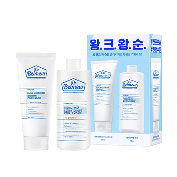 DR.BELMEUR Clarifying Skincare Set (Moisturizer+Toner) Available on Seoulbazaar, your online store for trendy korean products.